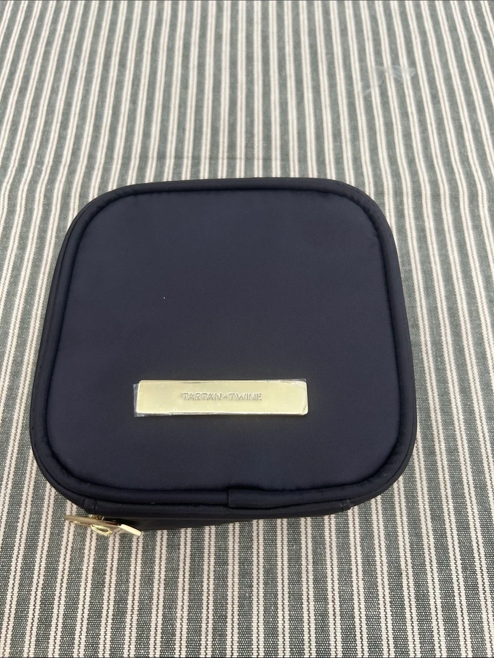 Polka Dot Cosmetic Case with Red Lip Detail